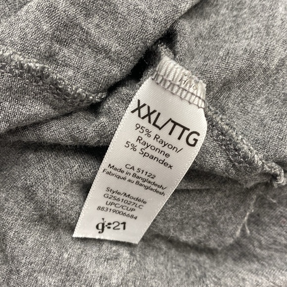 Walmart G21 Women’s grey graphic muscle tee - size XXL. Plus size - Picture 5 of 5